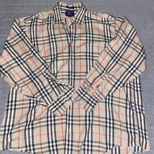 Men’s Burberry button down shirt XL